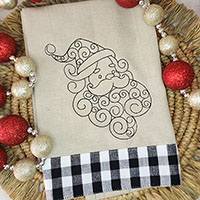 Santa Claus Outline Machine Embroidery Design
